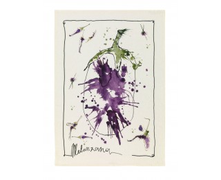 obrázek Lněná kuchyňská utěrka lilek