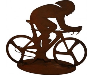 obrázek dekorace cyklista z kovu