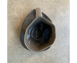 obrázek kameninový šálek s podšálkem slate
